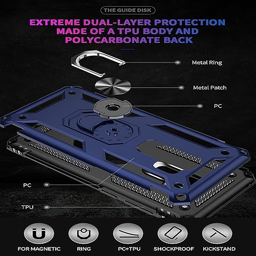 Miniatura 8 de YmhxcY Funda para Galaxy S9 Plus con 2 piezas protector de pantalla curvado 3D, soporte magnético para automóvil con anillo para Samsung Galaxy S9+