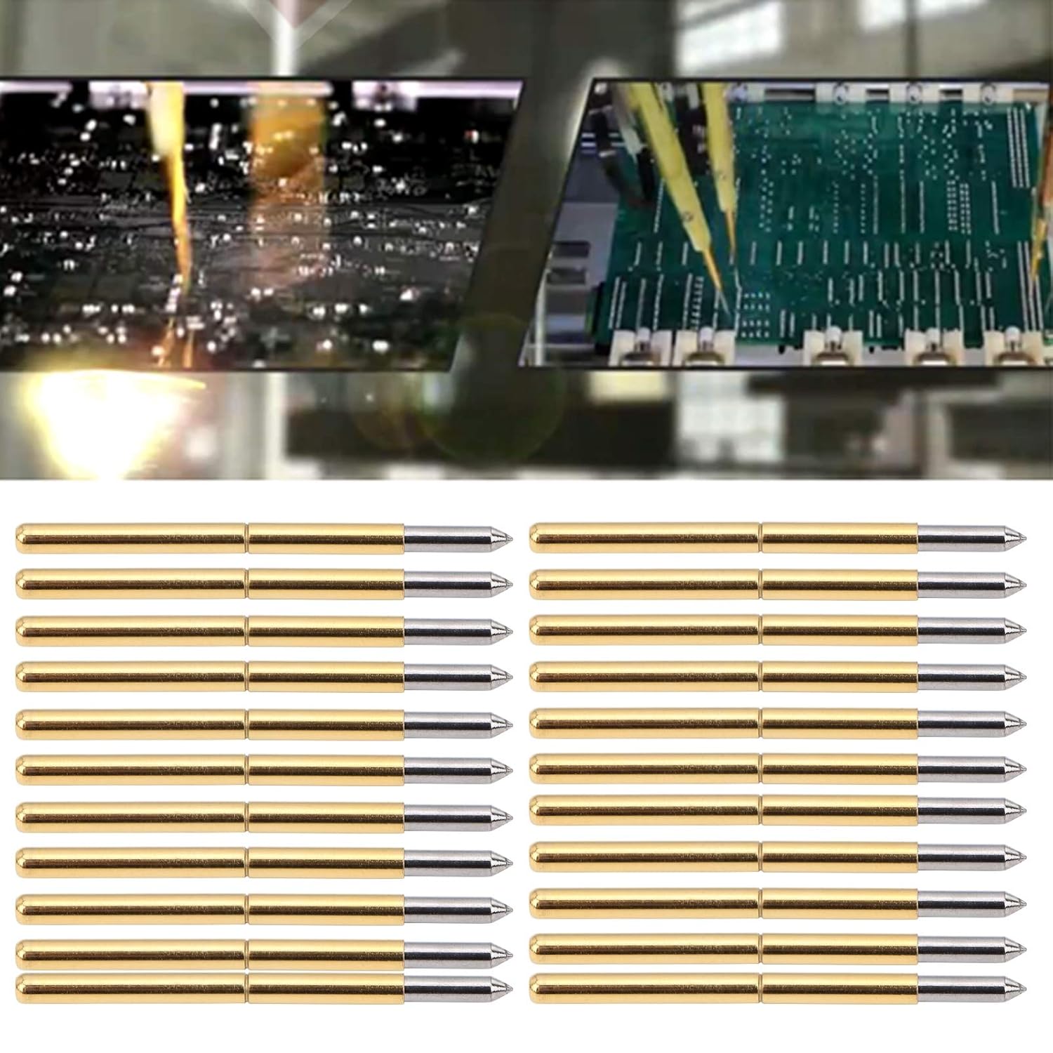 100pcs Test Probe, Pin Test Tools 2.0mm Spring Test Detection Probe Pins Brass Pogo Pins