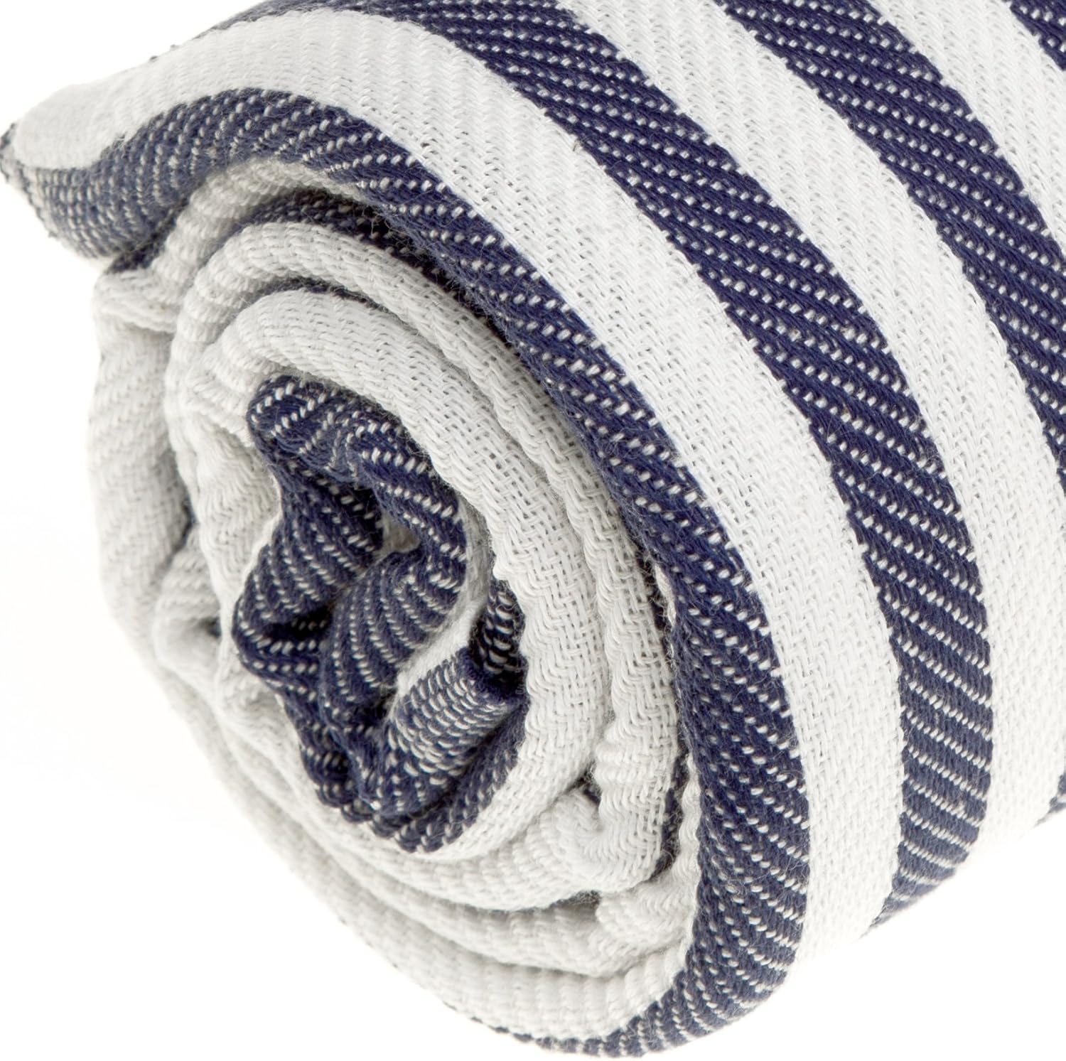Bersuse Beach Towels Peshtemal Turkish Towels Malibu Premium Turkish Beach Towel - Peshtemal Beach Towel, 100% Cotton, Quick-Dry, Sand-Free, Lightweight Oeko-TEX - 37x70 Inches, Dark Blue (Set of 3)
