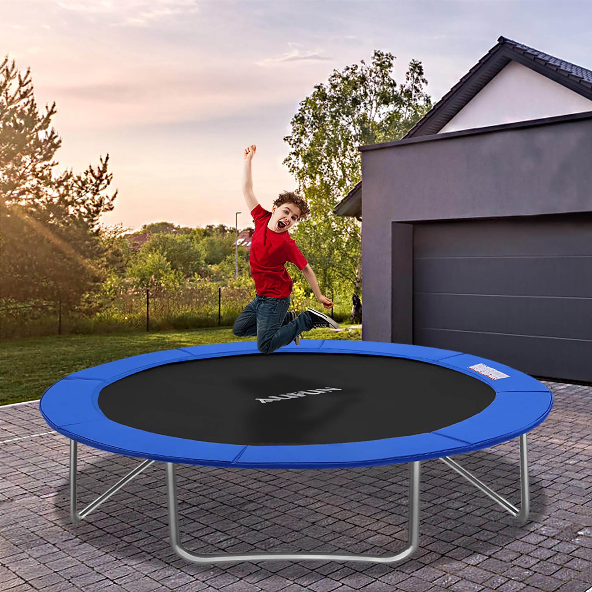 YRHome Trampolin Randabdeckung Federabdeckung Ø 244cm 305cm 366cm UV-Beständigkeit Reißfest Randschutz Sicherheitsmatte Trampolinzubehör Standardgröße für Trampoline