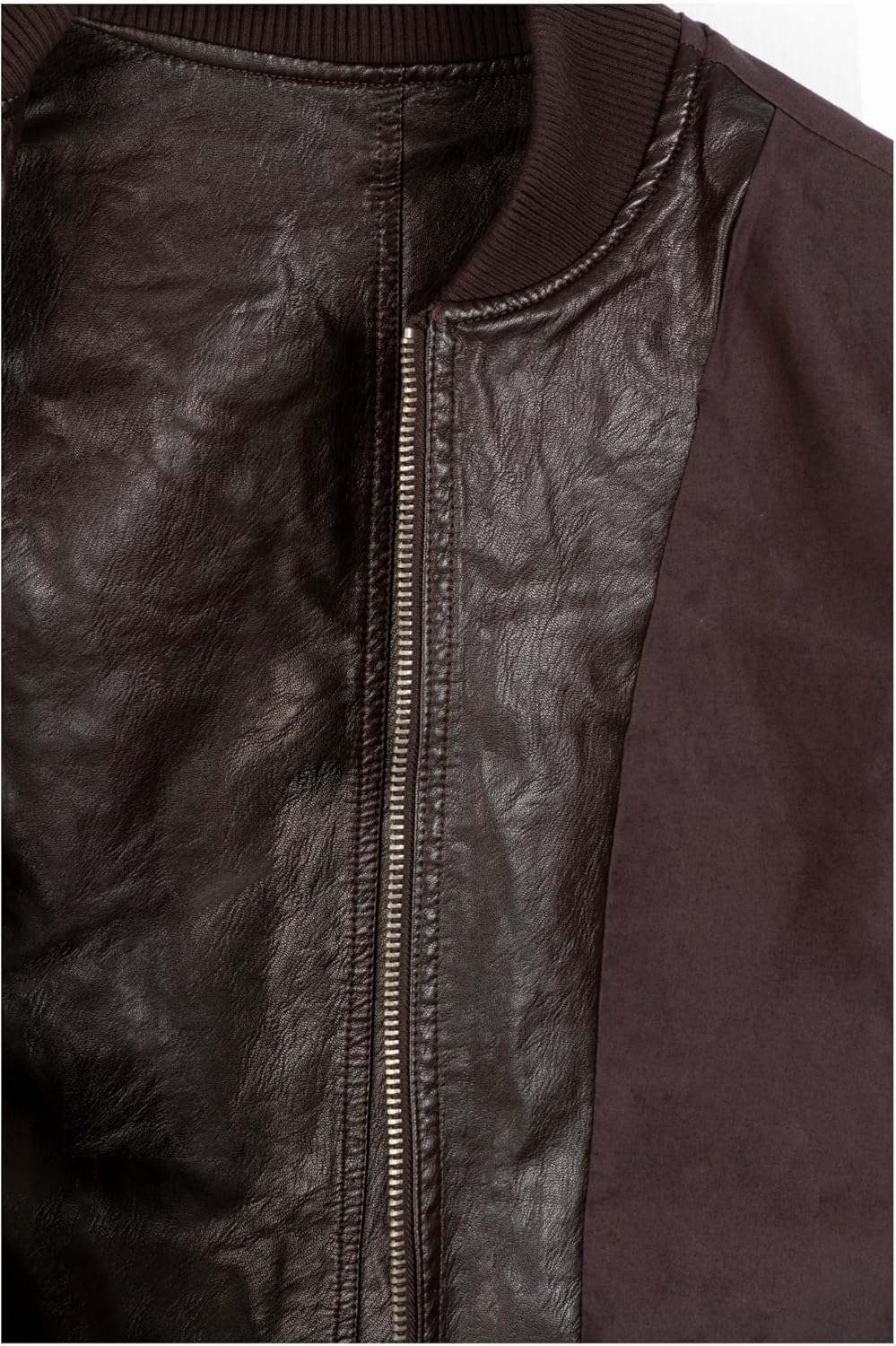 TOP GUN Women’s Vegan Leather Bomber Jacket with Patches