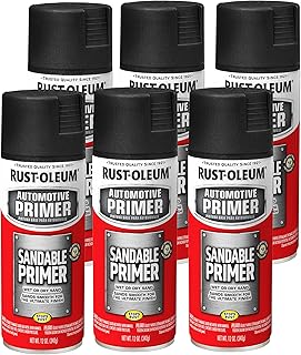 High-Volume Black Sandable Primer Spray (6-Pack) by Rust-Oleum for Dark Topcoats