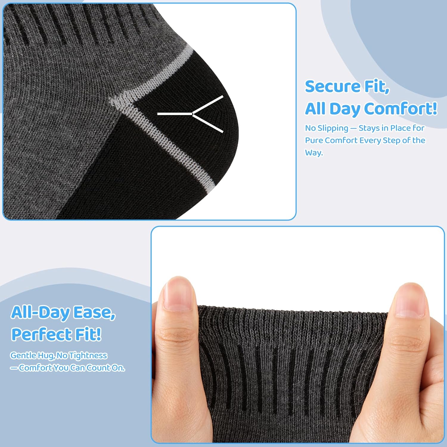 30 Pairs Ankle Socks For Little Boys 4-12 Years Old | Thin, Breathable Athletic Black/White/Grey Kids Socks Bulk Pack - Image 6