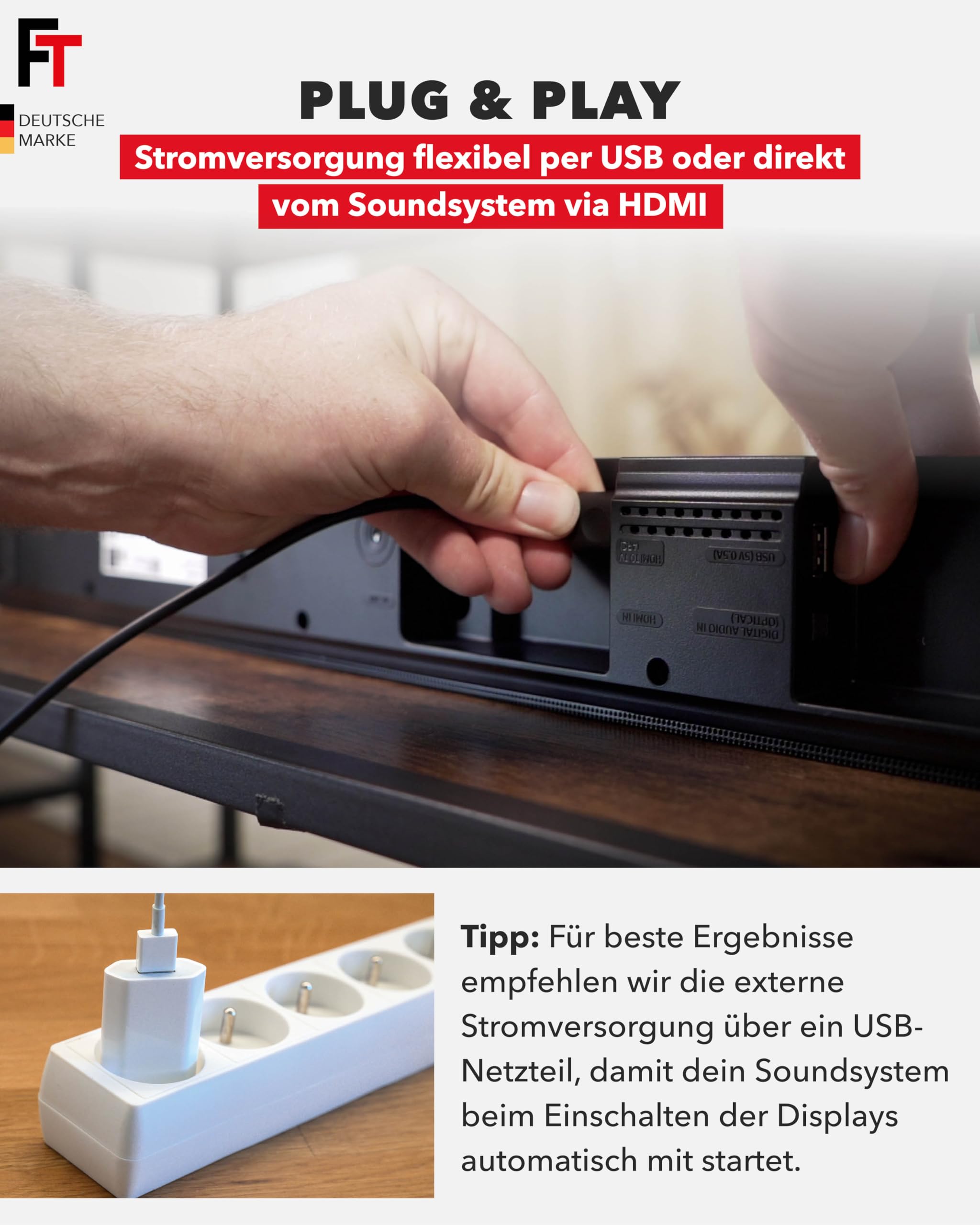 FeinTech AX420 HDMI eARC Switch 2 TV x 1 Soundbar - nutze Deine Soundbar an 2 Displays