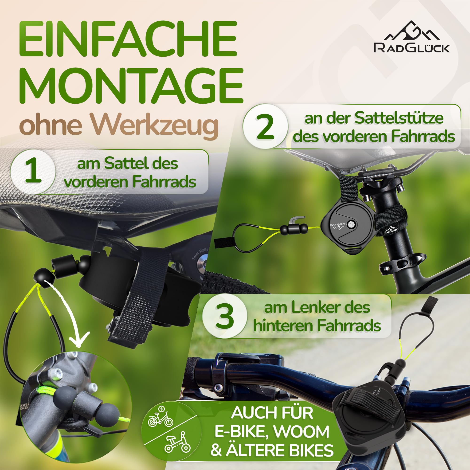 Fahrrad Abschleppseil Kinder mit 2,40m Länge & bis zu 120kg Belastbarkeit - Optimal sichtbares Abschleppseil Fahrrad Kinder mit reflektierendem, neongelbem Kevlar-Nylon