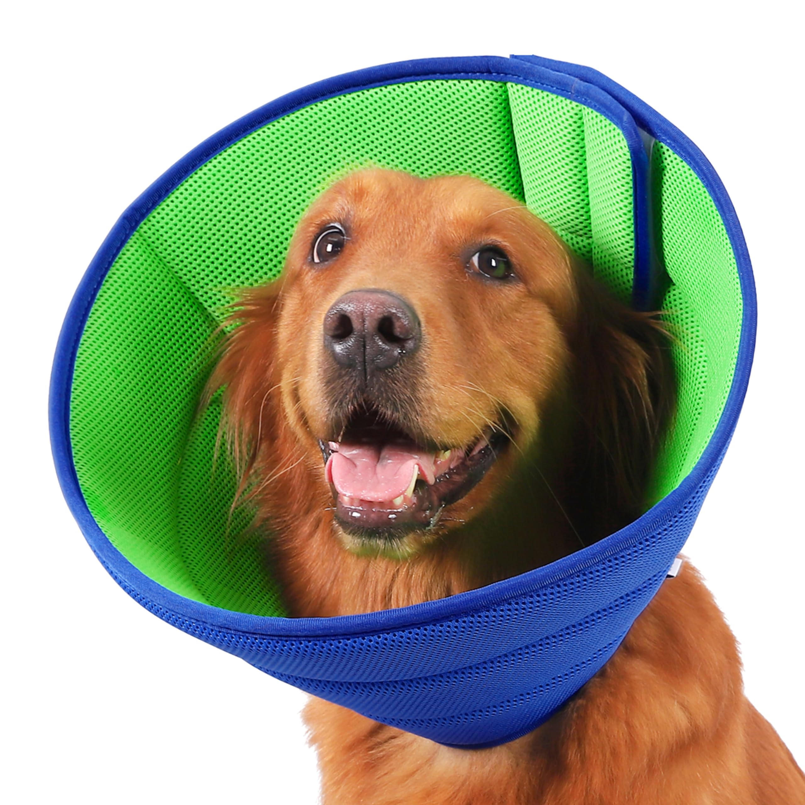 Soft Dog Cone Collar for Dogs After Surgery Buster Collars for Dog and Cat Adjustable Neck Recovery Collar for Pets E-Collars for Dogs Protective Head Cone for Pets Prevent Licking (Blue Size 7)