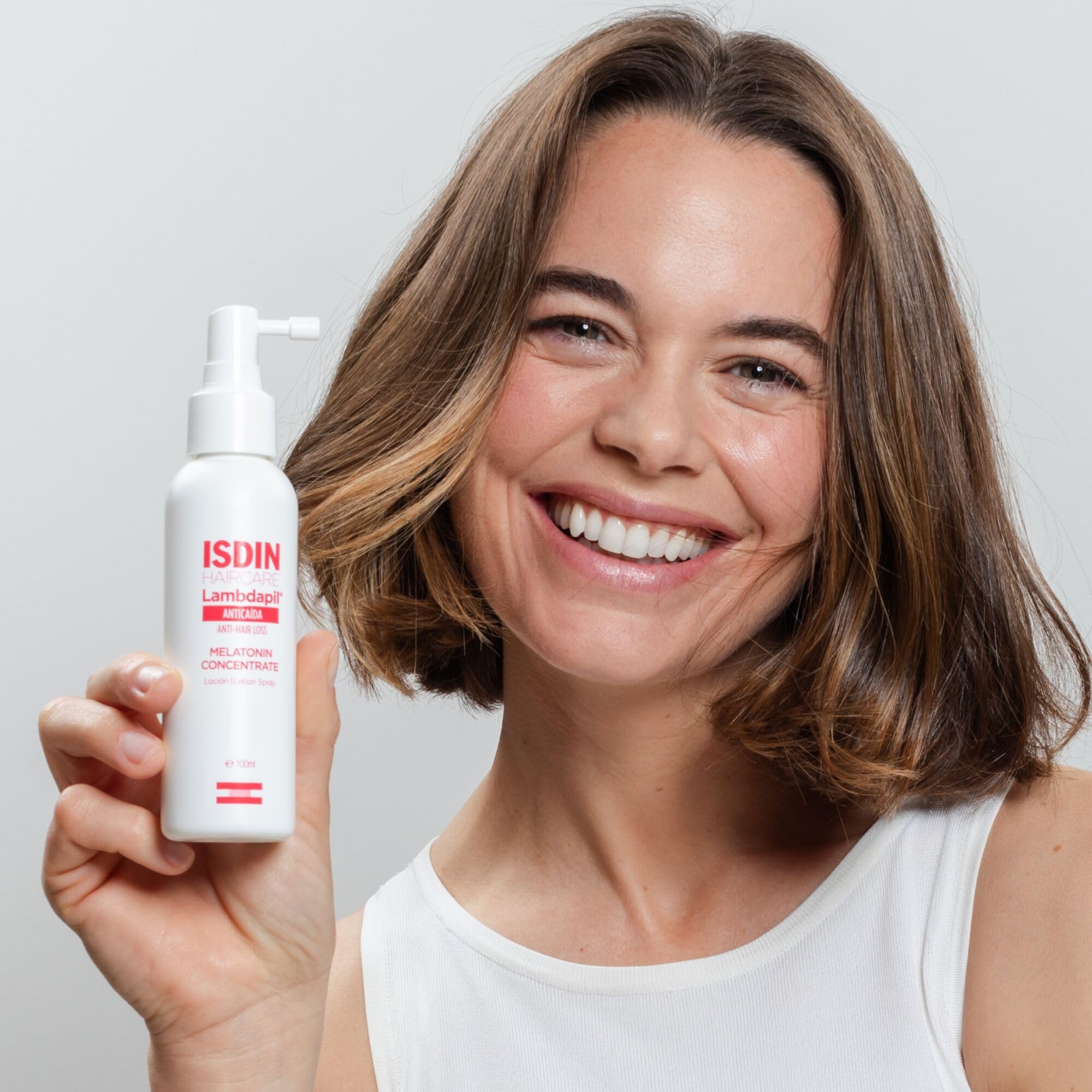 ISDIN HAIRCARE ANTICAÍDA LambdapilAnticaída Loción, Loción Anticaída Que Ayuda A Reforzar El Cabello Y Reducir Su Caída, Mejora El Volumen, Con Melatonina, Biotina y Adenosina - 100 ml