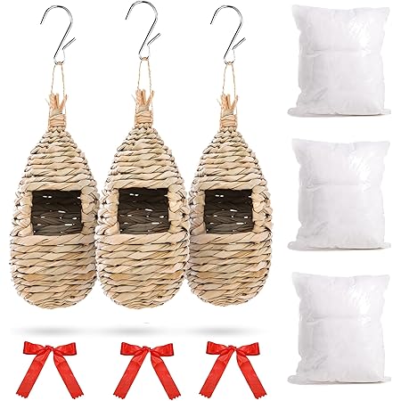 Amazon.com : 3Cats Hummingbird House with Bird Nesting Materials ...