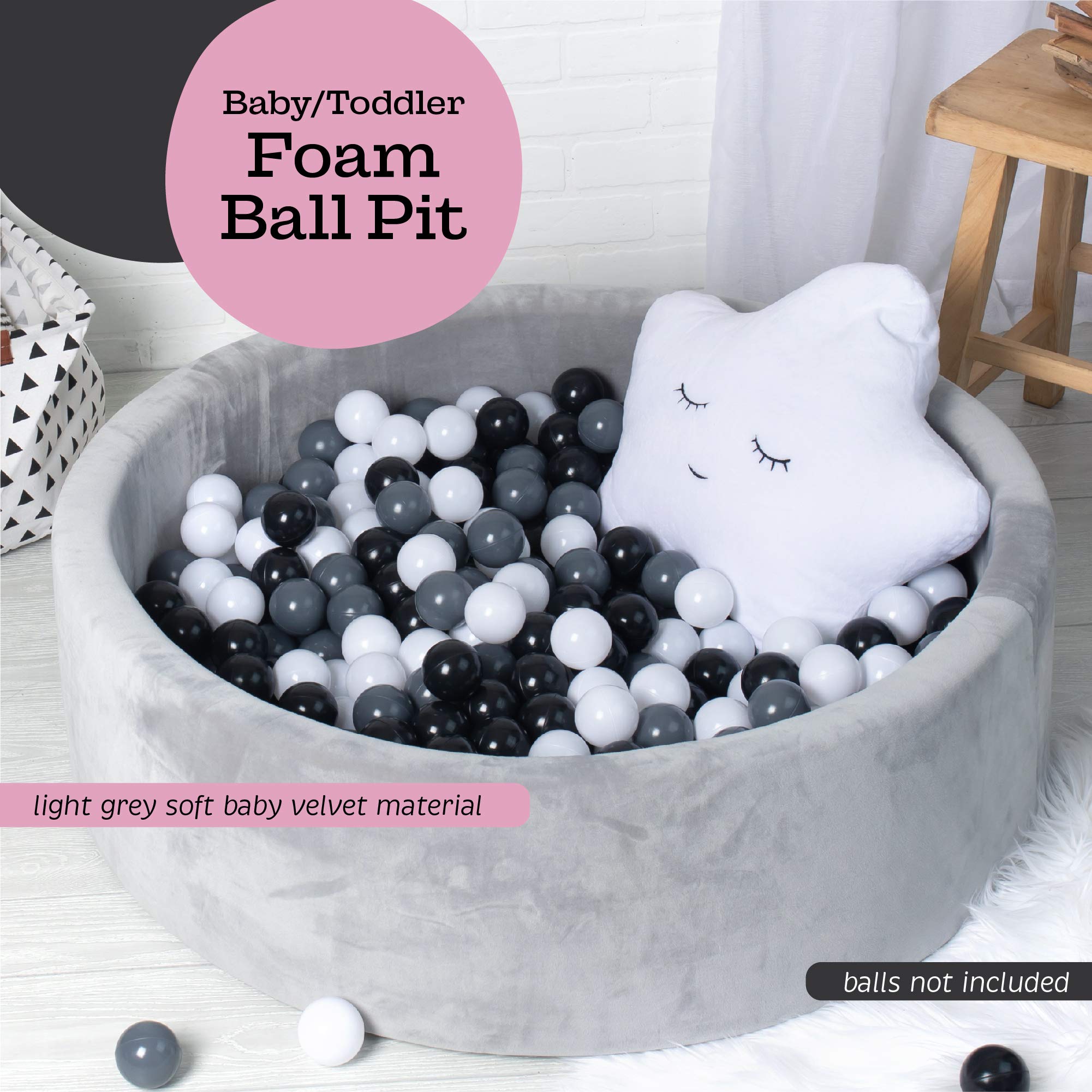 Buy Hoovy Ball Pit Gray Modern Ball Pit Stylish Ball Pit Foam Ball Bit Extra Soft for