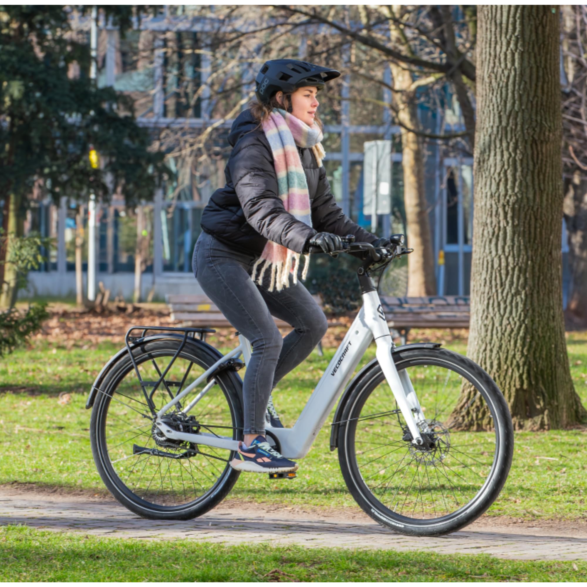 VecoCraft Luna e Bike 28 Zoll City E-Bike. Electric Bike mit Motor, Riemenantrieb, Tektro Scheibenbremsen| LCD Display Integrated in The stem, ebike Damen