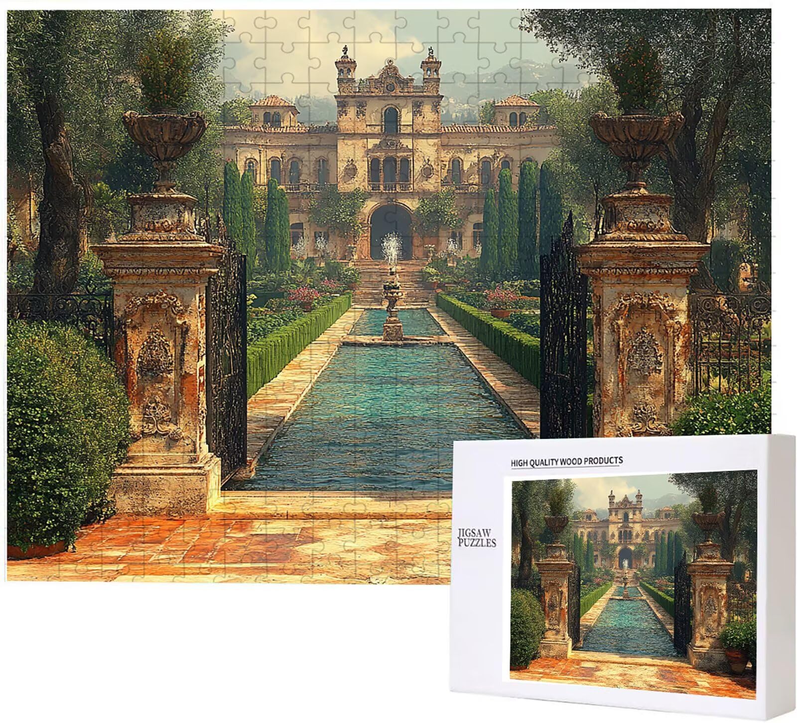 2000 Pezzi di Puzzle, nero architettura 2000 Pezzi di Puzzle per Adulti, Regalo Anniversario, Regalo Natale, Decorazione Della Casa, Prevenzione Della Degenerazione Cerebrale Negli Anziani PjY986 Q-B