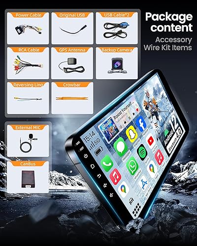 Miniatura 8 de 5GWiFi 4G+64G Radio de coche estéreo para Dodge Ram 2013-2018 1500 2500 3500 (8 núcleos), 7 pulgadas HD Android 13 radio de coche con Carplay