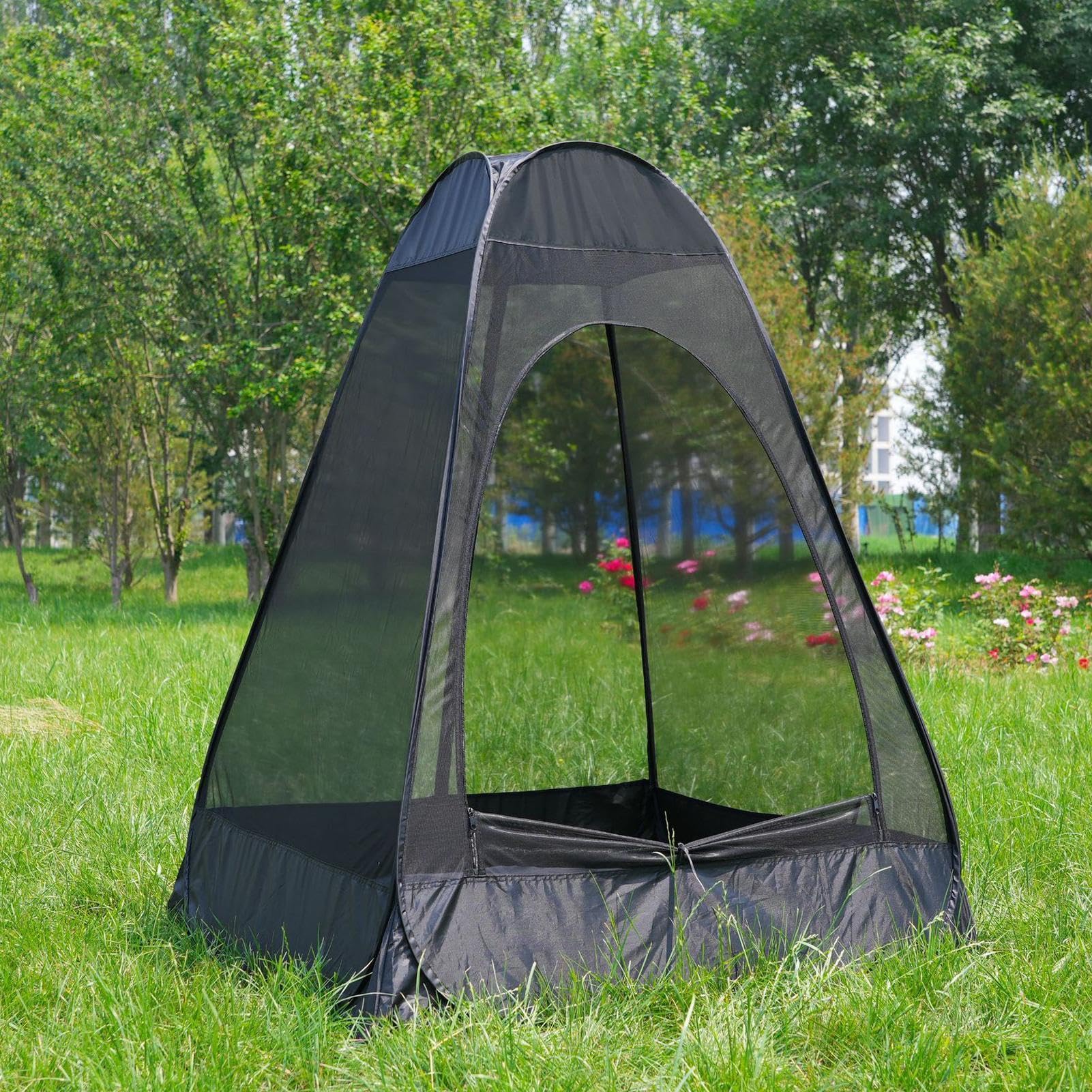 Pod Sportivo Rifugio Pop-Up in Rete Antimosche e Impermeabile | Parasole Da Pesca Leggero 119x119x150 Cm Per Outdoor Giardino Cortile Patio Campeggio Escursionismo Picnic Viaggio Baseball
