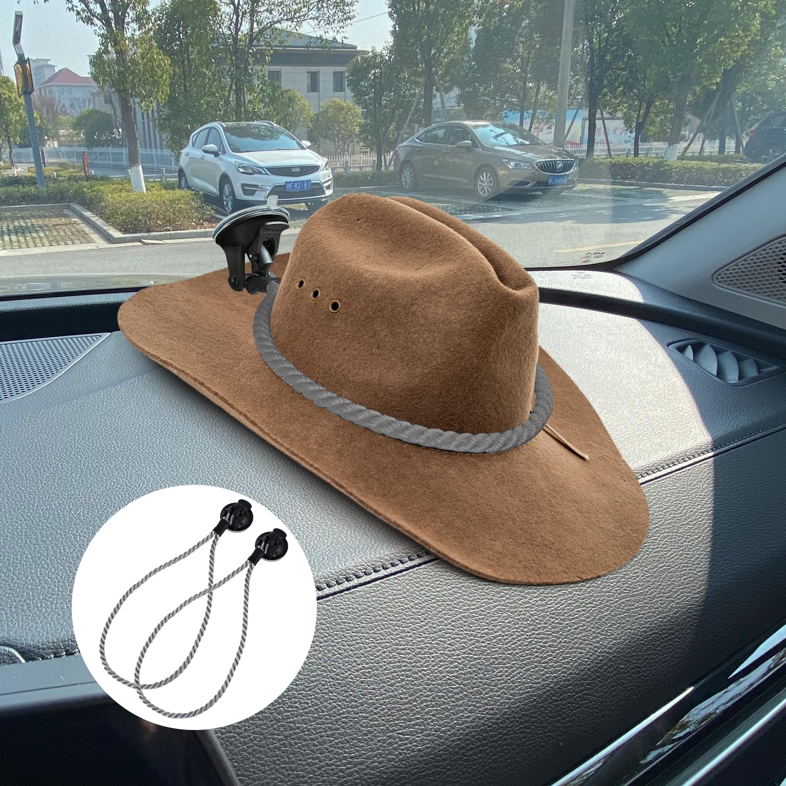 NIXREThat Mount,Cowboy hat Holder for car,Suction Cup Universal Cowboy hat Rack, fix The hat Without Deformation，Suitable for Cars, suvs, Trucks and Other Kinds of Family car Dashboard, Window