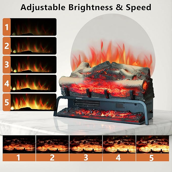 Chimenea eléctrica Freestanding 23" Benrocks BR01TL23 miniatura 4