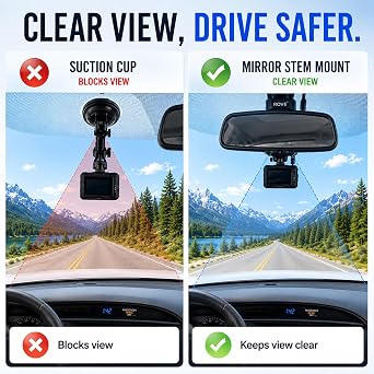 Dash Cam Mount Replacement Holder, Fits Rove r2-4k and Other Dash Cams