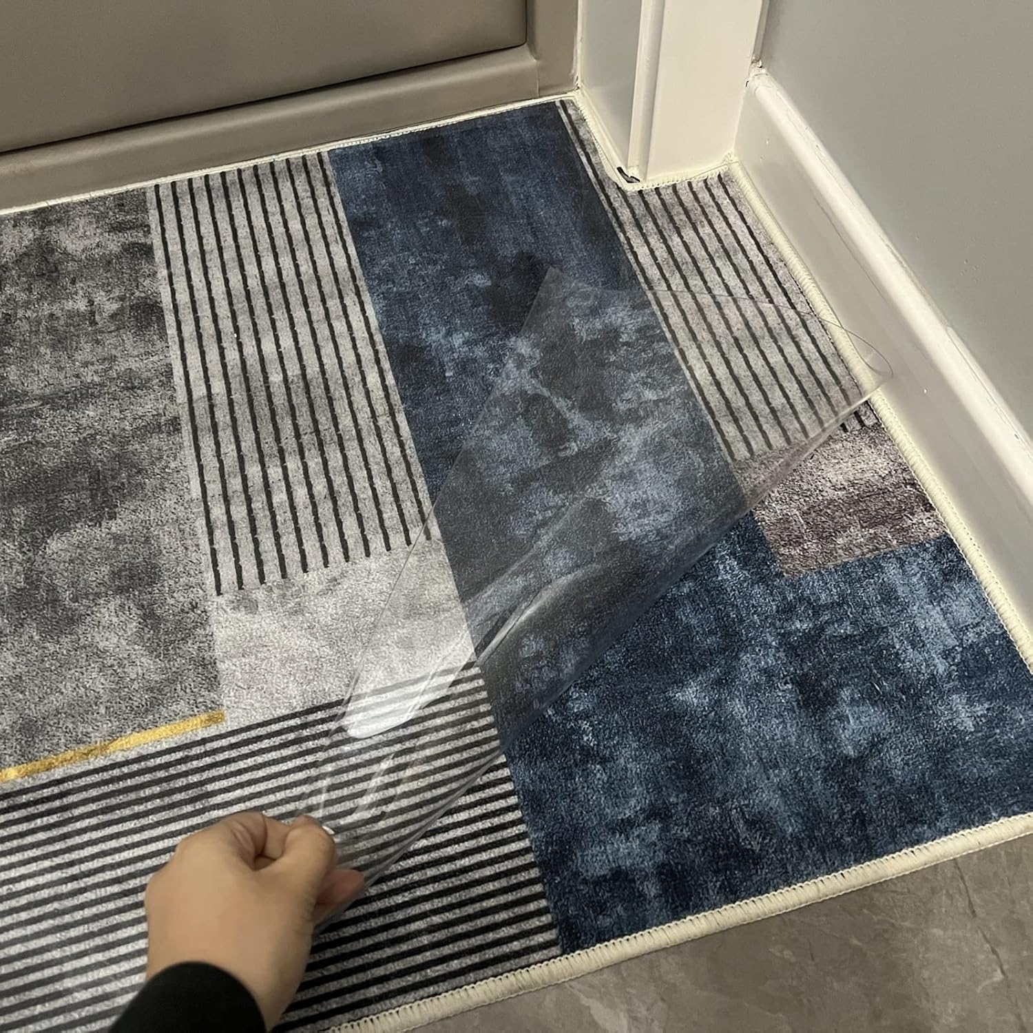 LZMZMQ Small Large Transparent Chair Mat for Carpeted Floors, 0.08 in Thickness Anti Slip/Odorless/Cuttable Protector for Indoor Entrance Desku Dining(90x120cm/3x4ft)