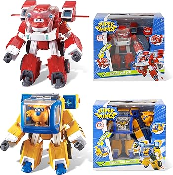 Super Wings Toys 7 Inch Super Mecha Transforming Robot,Action Figures Toy for Kids Ages 3 and Up, Gifts for Boys and Girls