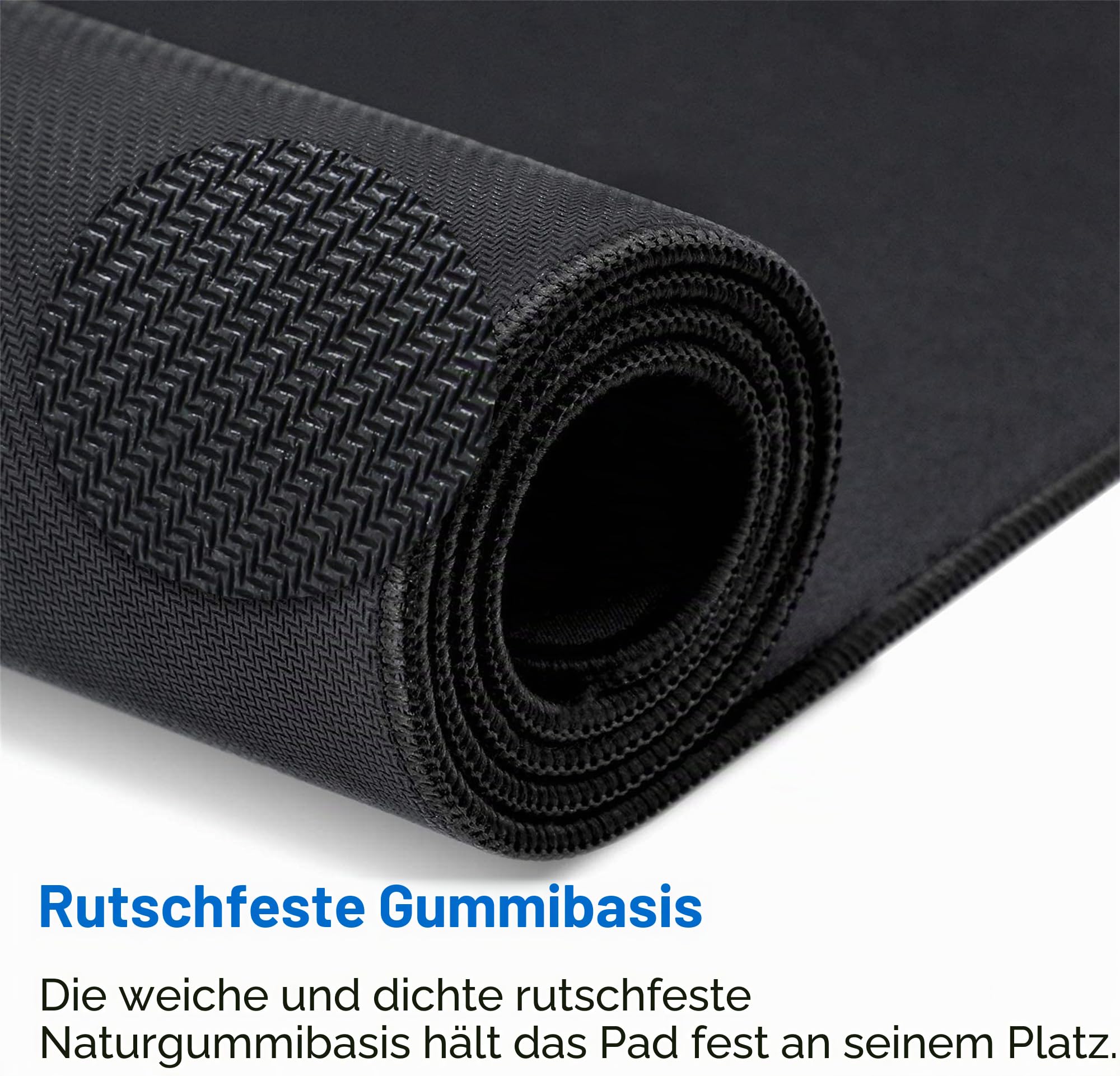 LL-COEUR Schwarz Verlängert Gaming Mausmatte 140x60x0,3cm, Groß Schreibtischunterlage Mäusepad Verbessert Präzision und Geschwindigkeit (1400x600x3mm)