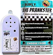 Hidden Noise Maker Gag Prank - 10 Different Sounds - Ringtone, Dog, Cat, Cricket, Fart, Baby Cry, Smoke Alarm, Monkey, Screaming Goat, Bird (1 Pack)