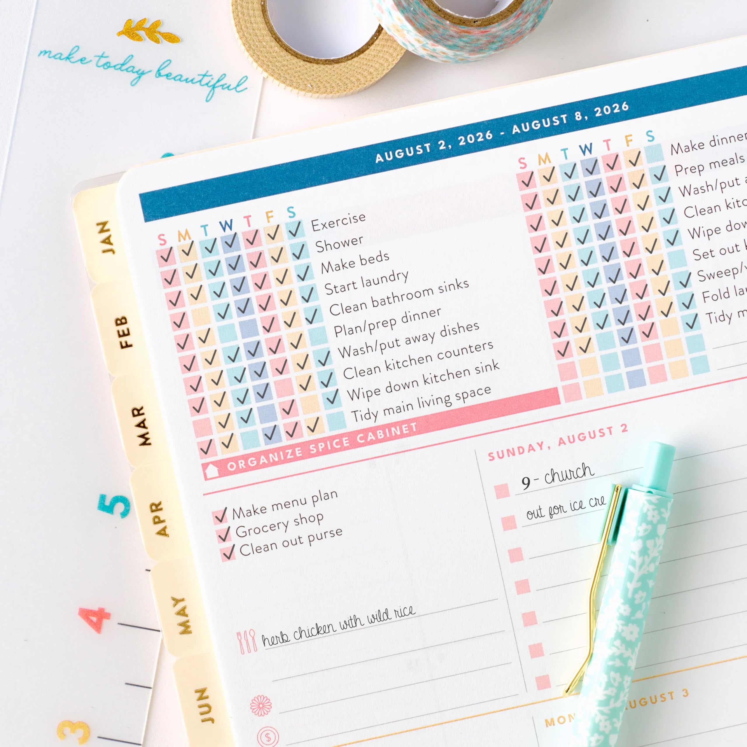 PPP Home Planner 2026 | 12-Month Weekly Calendar Nicaragua