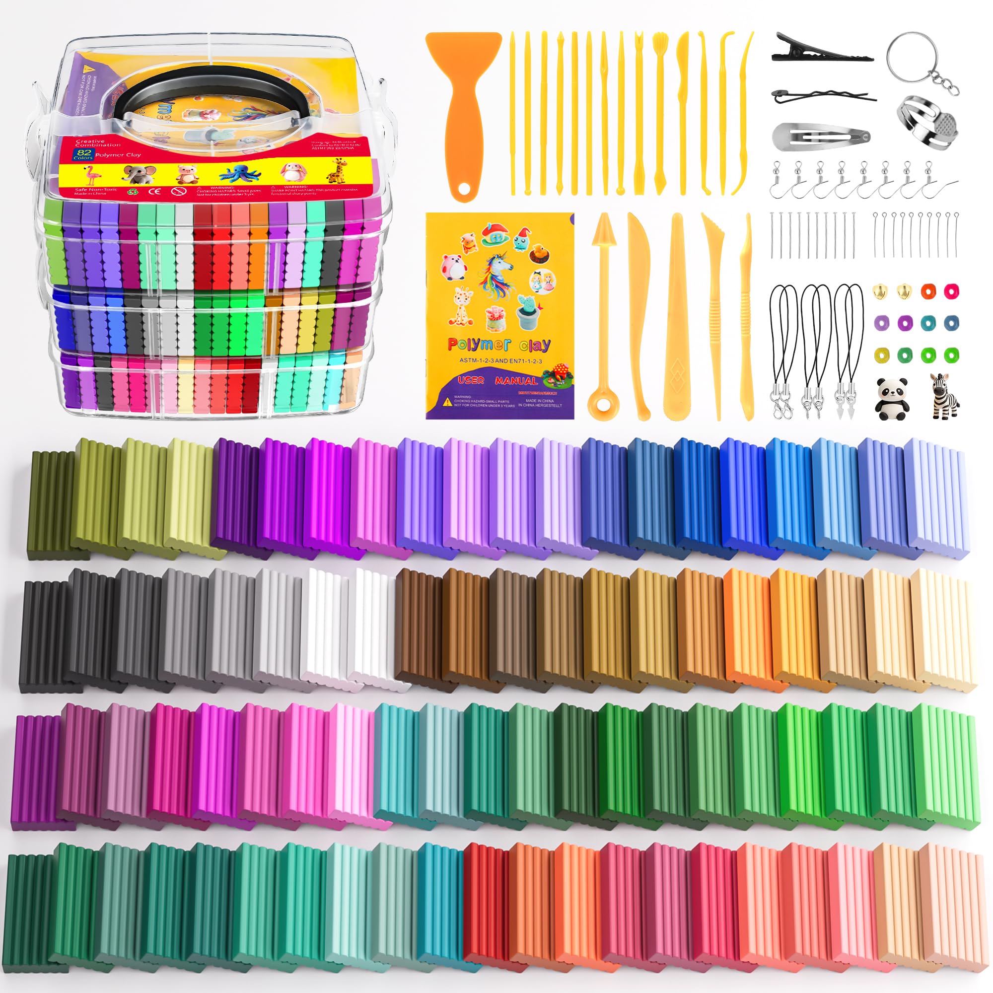 Artpar 82 Color Polymer Clay Kit - Kids Crafting -1