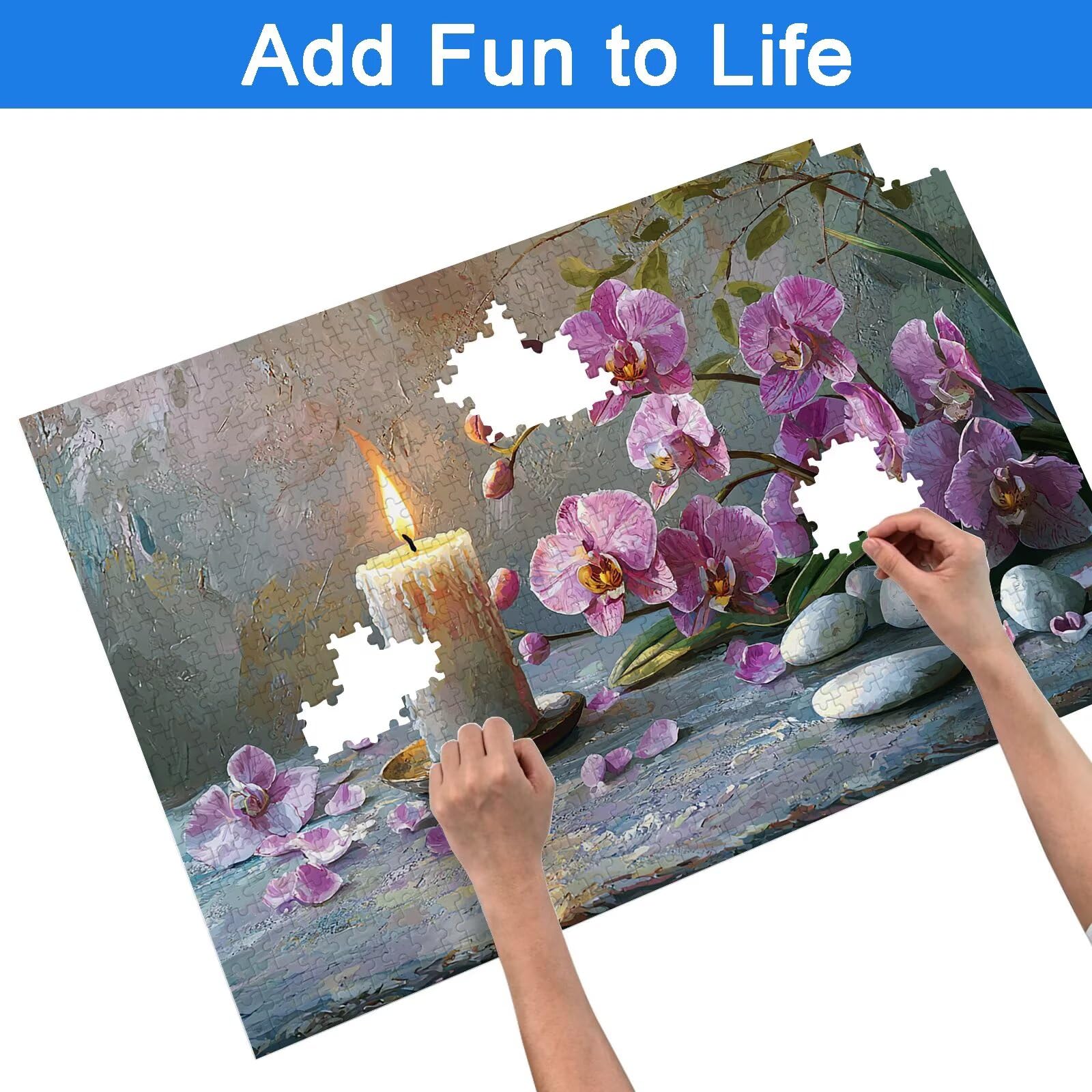 Puzzle 2000 Teile, Orchidee Puzzle 2000 Teile Erwachsene, Klassische Puzzles Zen, Holzpuzzle Erwachsene, Puzzlespiele für Die Ganze Familie, Geschenke für Frauen, Geschenke für Männer, Wanddeko, -8947