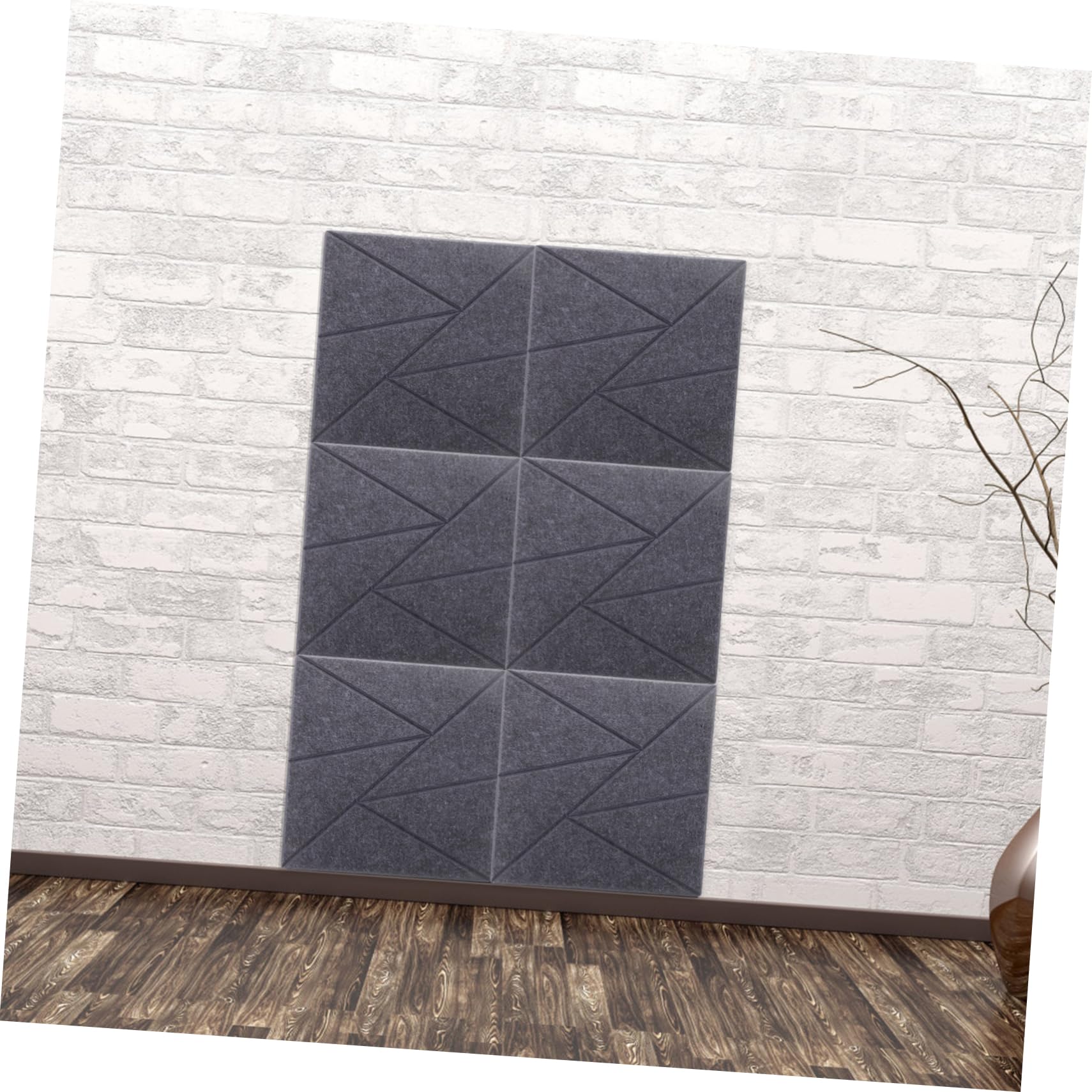 Panel Acústico Adhesivo para Pared, 6 Piezas de Poliéster | Apto para Interior Decor y Gaming Room, Efecto Moderno, Ayuda a Reducir Ruido E Interferencias