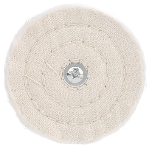 Miniatura 9 de ViaGasaFamido Kit de rueda de pulido de tela blanca para taladro tipo plano de algodón, herramientas de pulido de superficie de espejo con mango