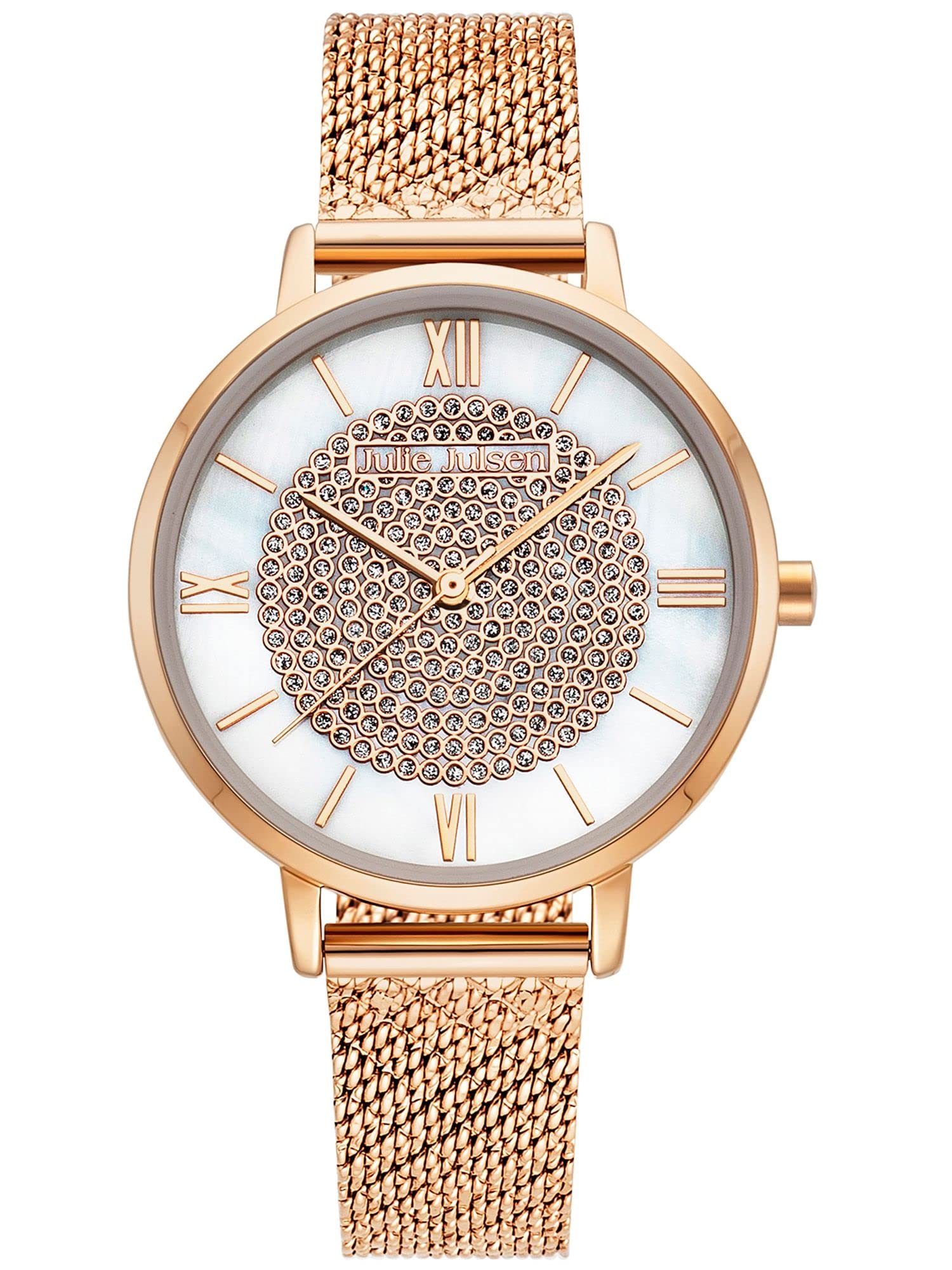 Julie Julsen JJW1412RGME Glitter Uhr Damenuhr Edelstahl 3 bar Analog Rose