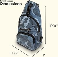 Vista 28 de Nupouch Mochila cruzada antirrobo, carga USB, mochila ligera para viajes, senderismo, todos los días