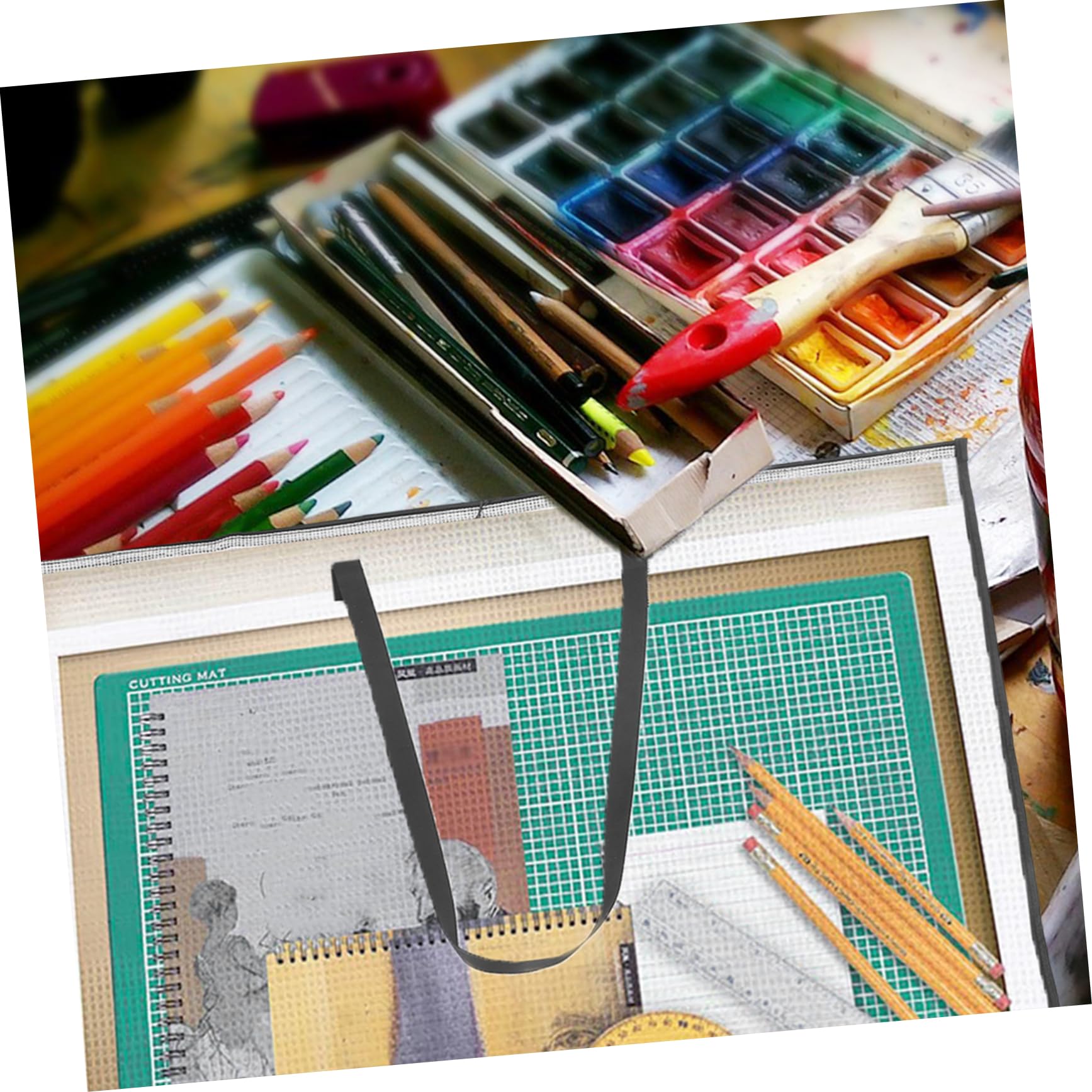 HOODANCOS Carpeta de Portafolio para Obras de Arte y Pósteres Gran Capacidad, Bolsa de Almacenamiento Versátil de Pvc para Facilitar Identificación y Transporte, 2 Piezas