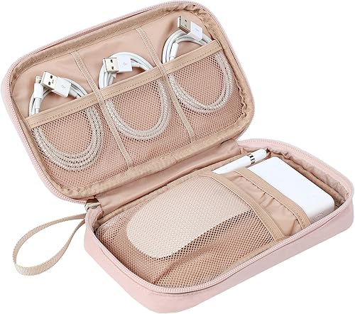 Miniatura 3 de NISHEL Organizador electrónico de cable, funda de viaje para artículos esenciales de viaje, bolsa organizadora de cables pequeña portátil para