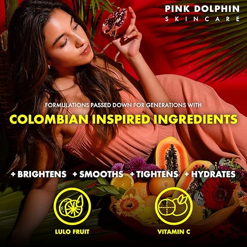 Miniatura 4 de Suero facial de vitamina C con fruta Lulo, suero iluminador de piel premium y tratamiento de manchas oscuras para la cara, vitamina A, E y K para