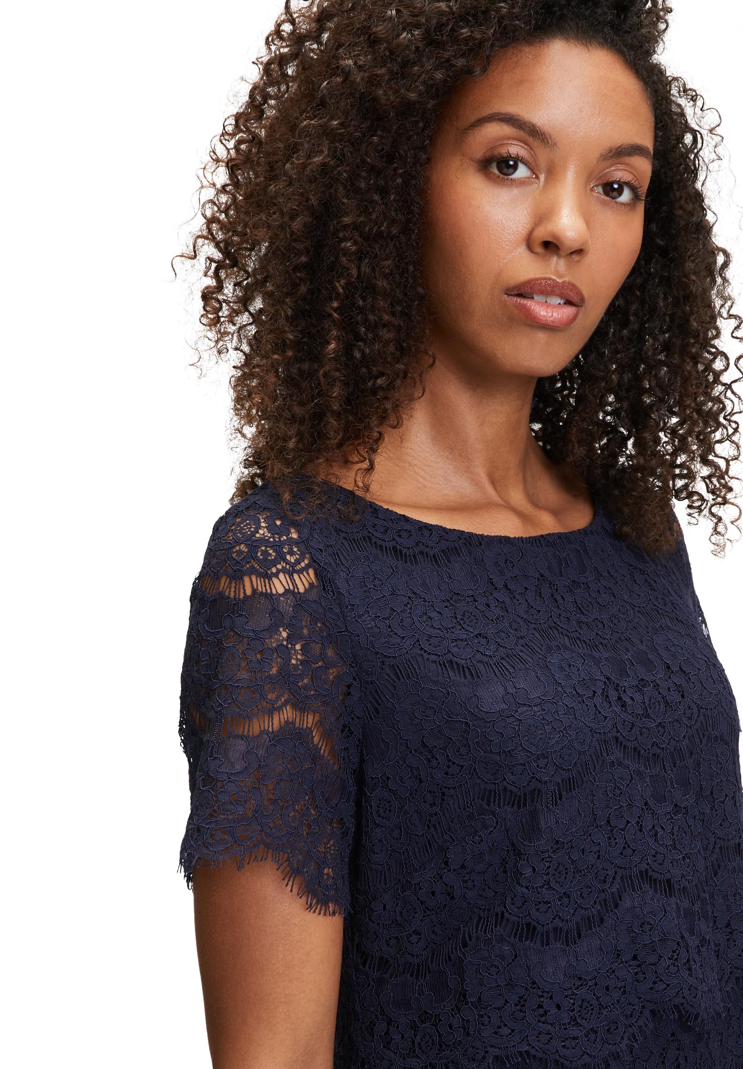 Vera Mont Damen Spitzenkleid Kurzarm