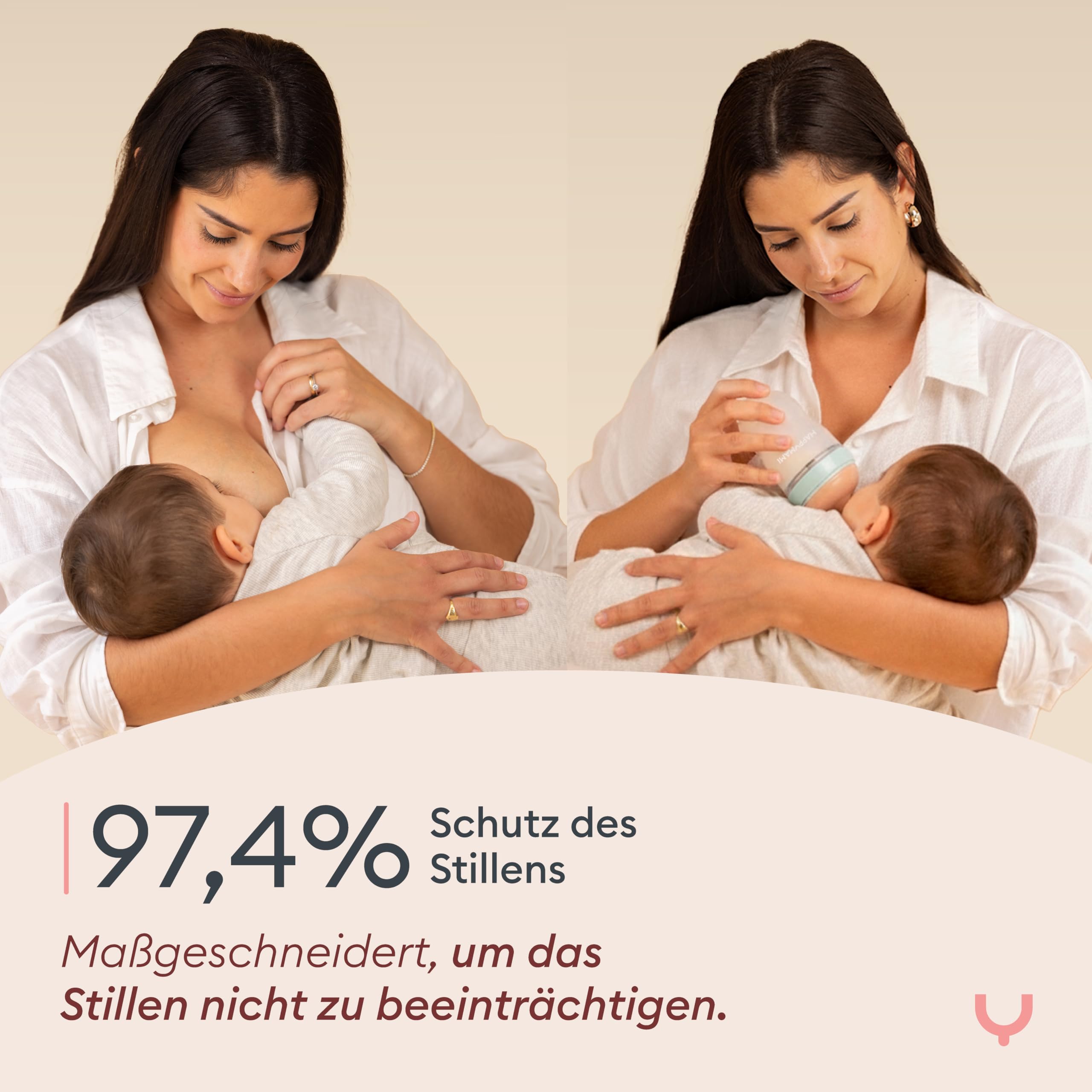 Happymami,Set aus personalisierbarer Babyflasche in Brustform + Thermosflasche für Flüssigkeiten, Fütterungsset für dein Baby,BPA-frei, mit doppeltem Anti-Kolik-System