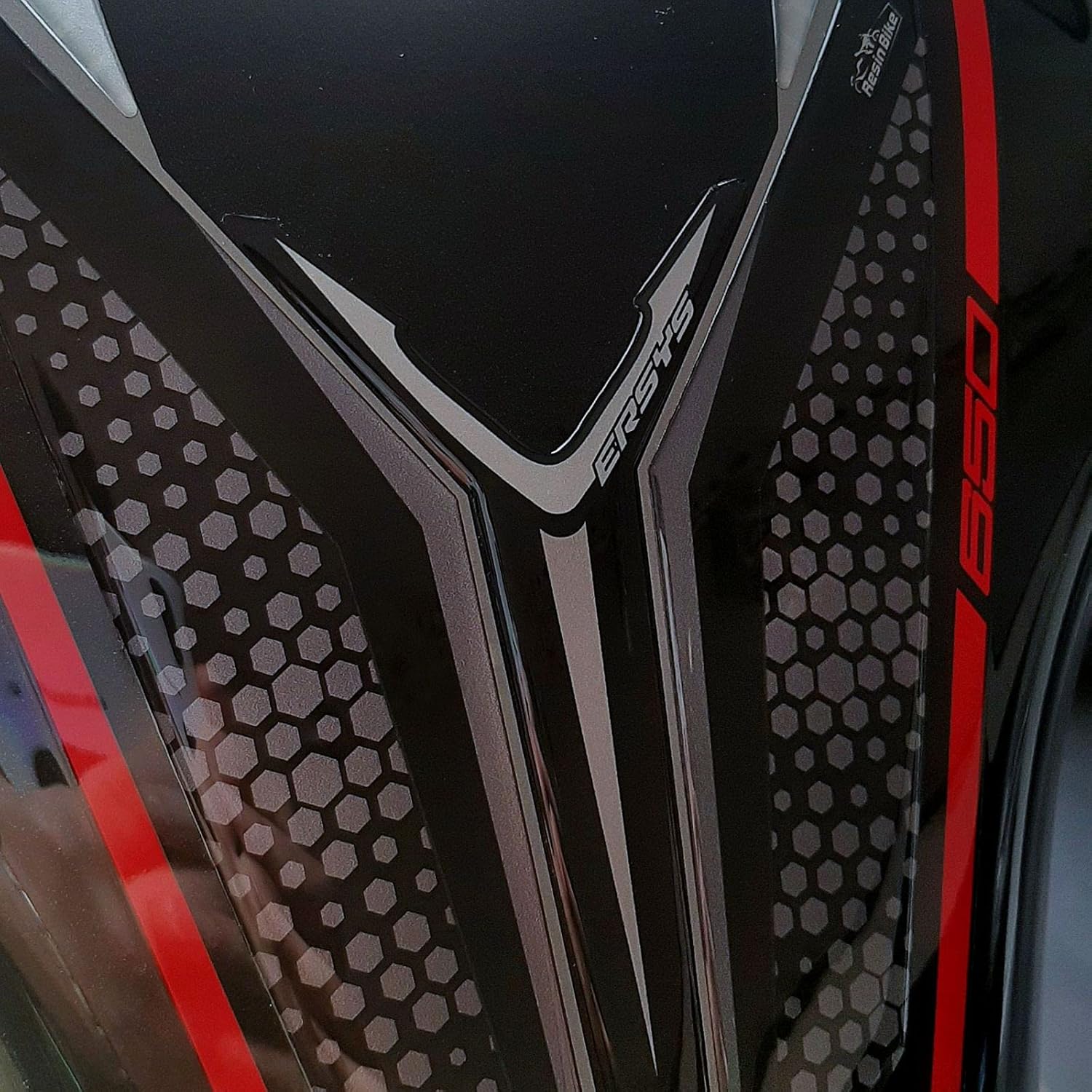 Motorcycle 3D Stickers Compatible with Kawasaki Versys 650 2021. Tank Protector Protection from Bumps and Scratches. Resin Stickers – Metallic Effect - Made in Italy