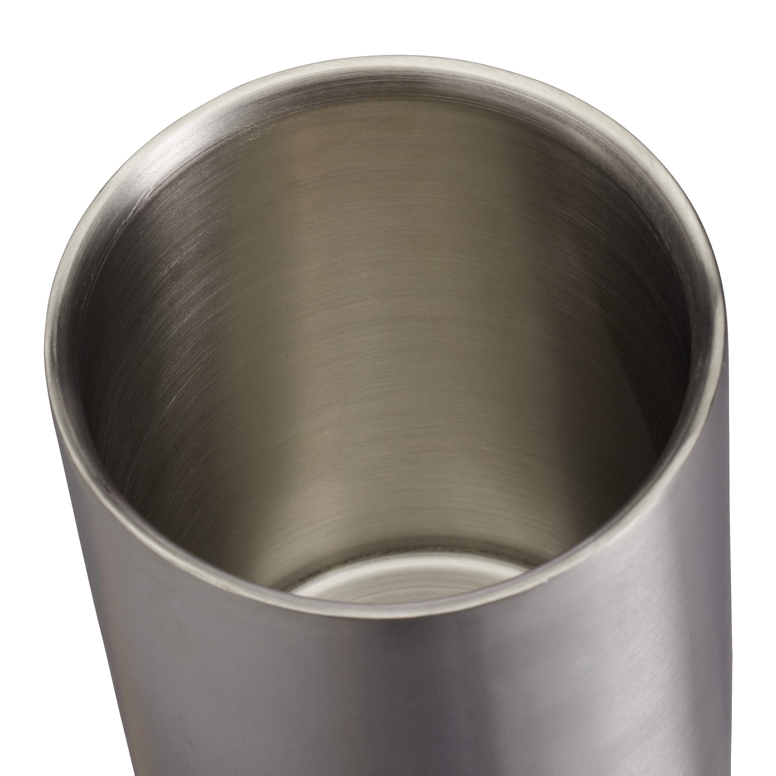 Relaxdays Cestello Ghiaccio in Acciaio, Doppia Parete, Isolamento, per Bottiglie di Vino & Spumante da Ø 10 cm, argento