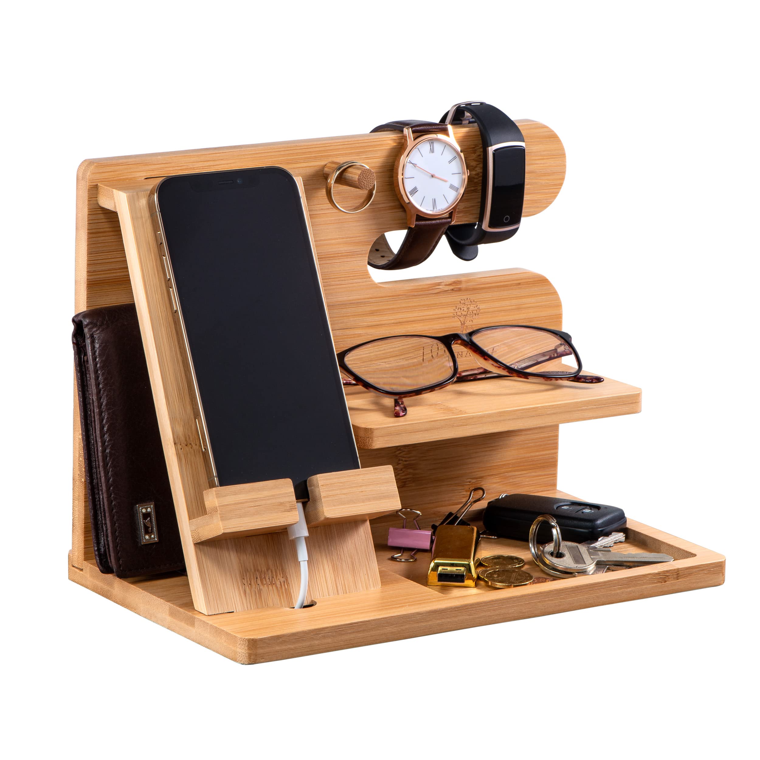 Buy Wood Phone Docking Station for Men Luxury Wooden Docking Station