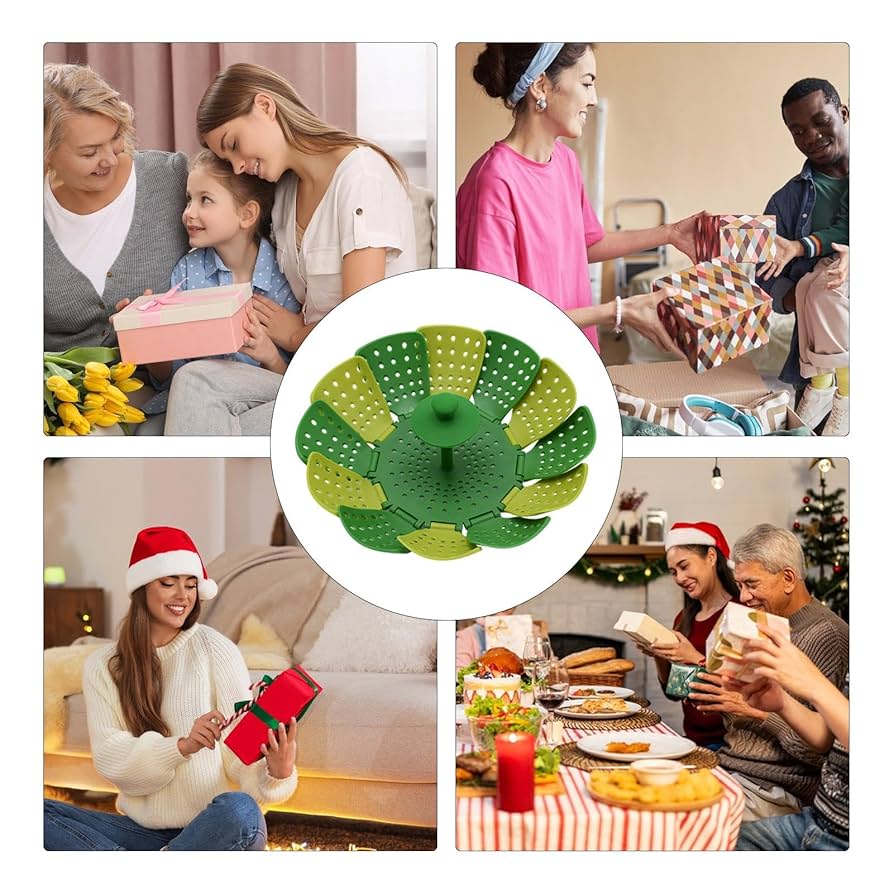 Triple Divider Nest Steamer Silicone Pot Divider Steam Basket Cooking Strainer Kitchen Accessories 3pcs/set