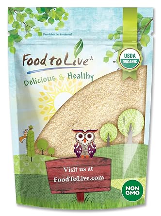 Food to Live Organic Italian Semolina Flour, 5 Pounds - Premium Durum Wheat, Perfect for Pasta and Pizza Dough, Ideal for Authentic Italian Recipes.