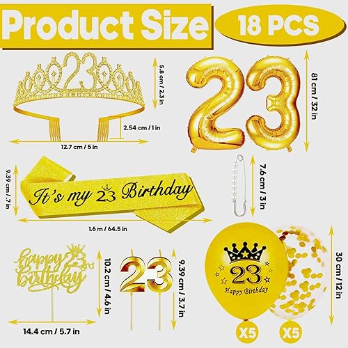 Miniatura 7 de Decoraciones de cumpleaños de 16 años para niñas, incluye banda y tiara de cumpleaños de 16, adorno para pastel de cumpleaños y juego de velas de