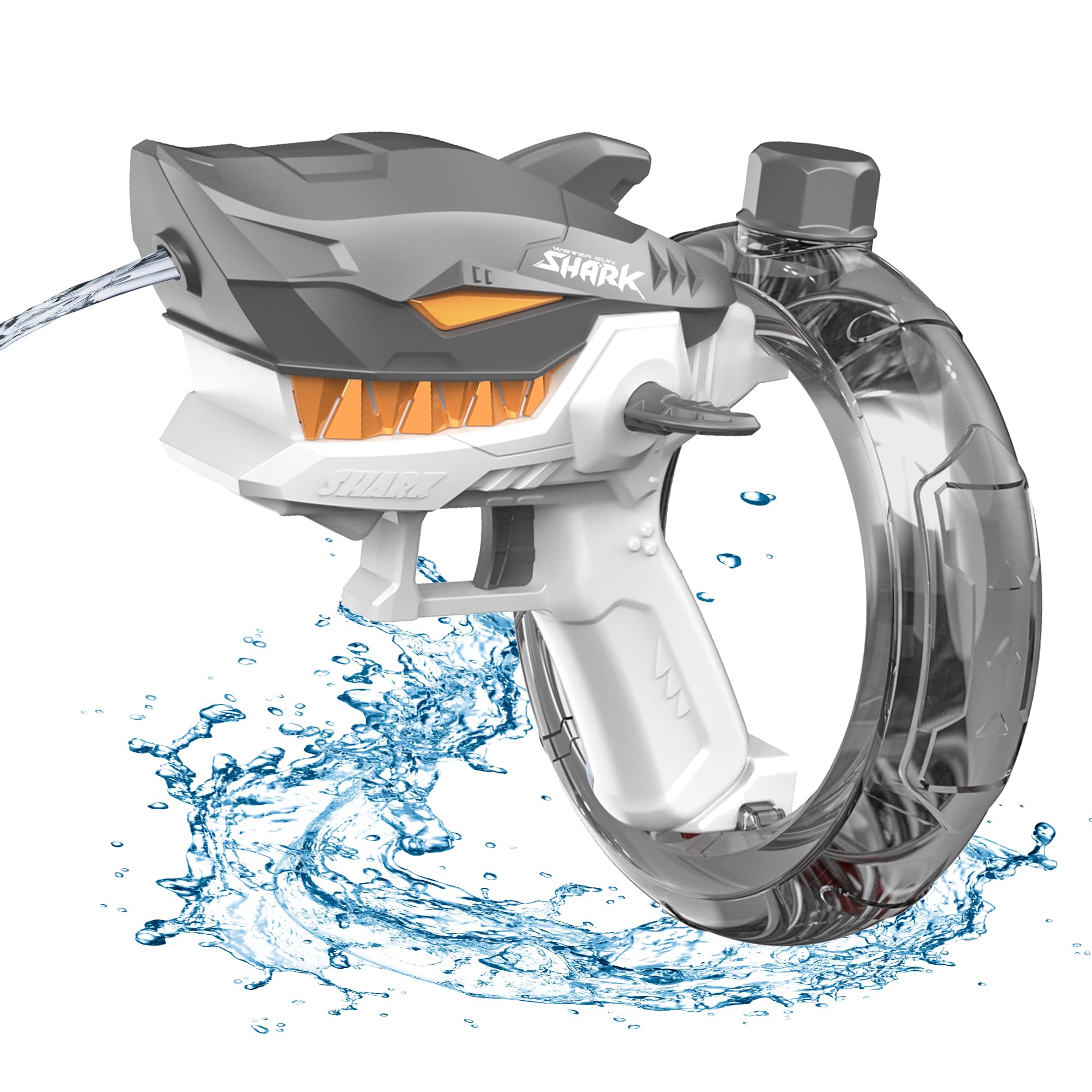Kids Electric Water Gun, Long Range 24-32 FT, Summer Swimming Pool Beach Party, Large Capacity, Animal Shark Design, Summer Gifts for Boys & Girls