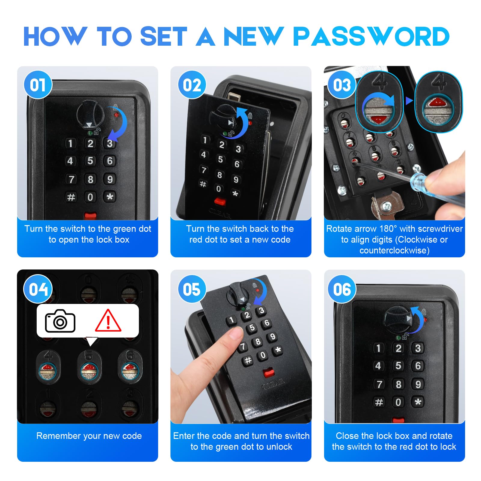 Caja de Seguridad para Llaves Exterior, Guarda Llaves con Código de 12 Dígitos, Gran Capacidad para Pared, Resistente a la Intemperie, Ideal para Casa, Garaje y Negocio (Negro)