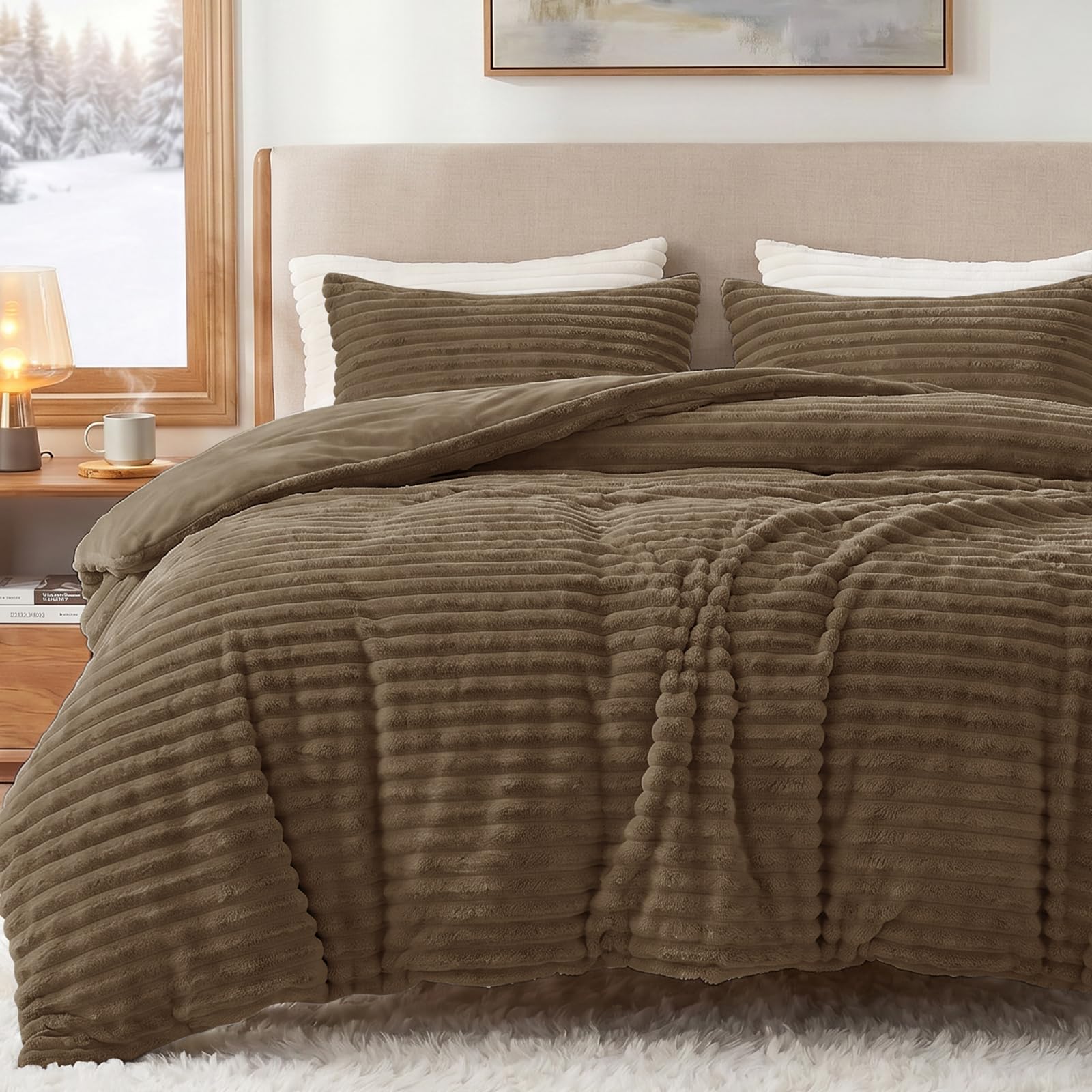 CozyLux Fleece Queen Comforter - Warm Winter Bedding -15 CozyLux Fleece Queen Comforter - Warm Winter Bedding -15