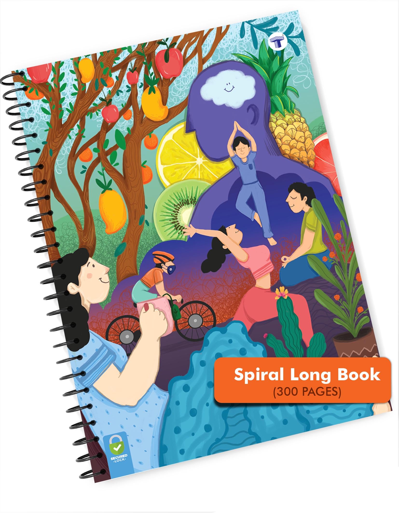 Target Publications Spiral Notebooks | 300 Pages Ruled Paper | A4 Size Paper | Spiral Binding Single Line Book | Useful as Writing Book, Rough Copy or College Notes | 8.27 inch x 11.69 inch | GSM 57