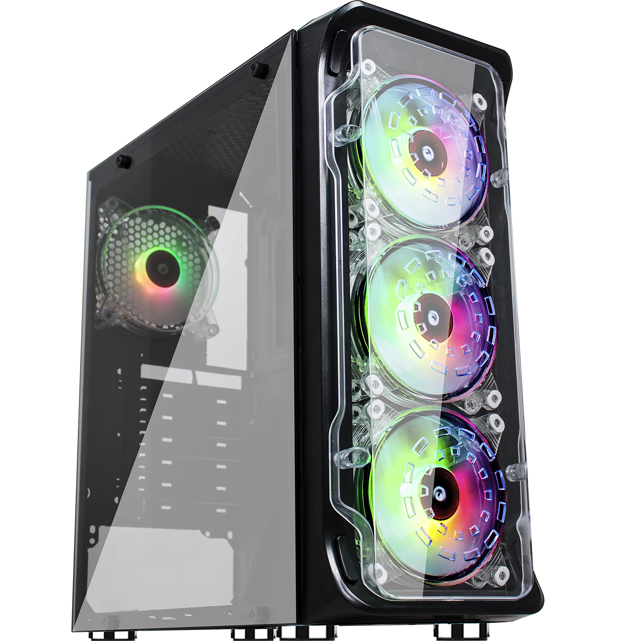 Buy KEDIERS 4 PC Fans Computer Case ATX Mid Tower PC Gaming Case Open