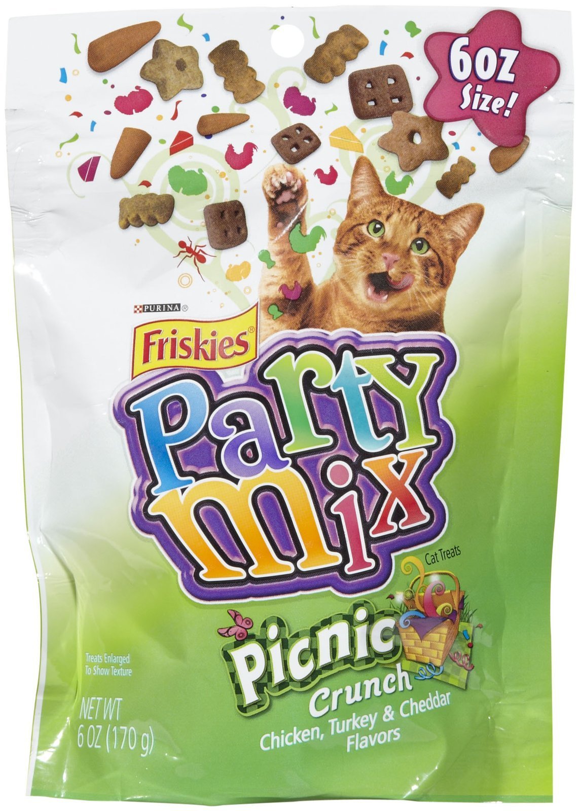 Purina Friskies Party Mix Cat Treats Picnic Crunch,6oz by Friskies