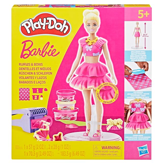 Play-Doh Barbie, Set de muñeca Volantes y Lazos