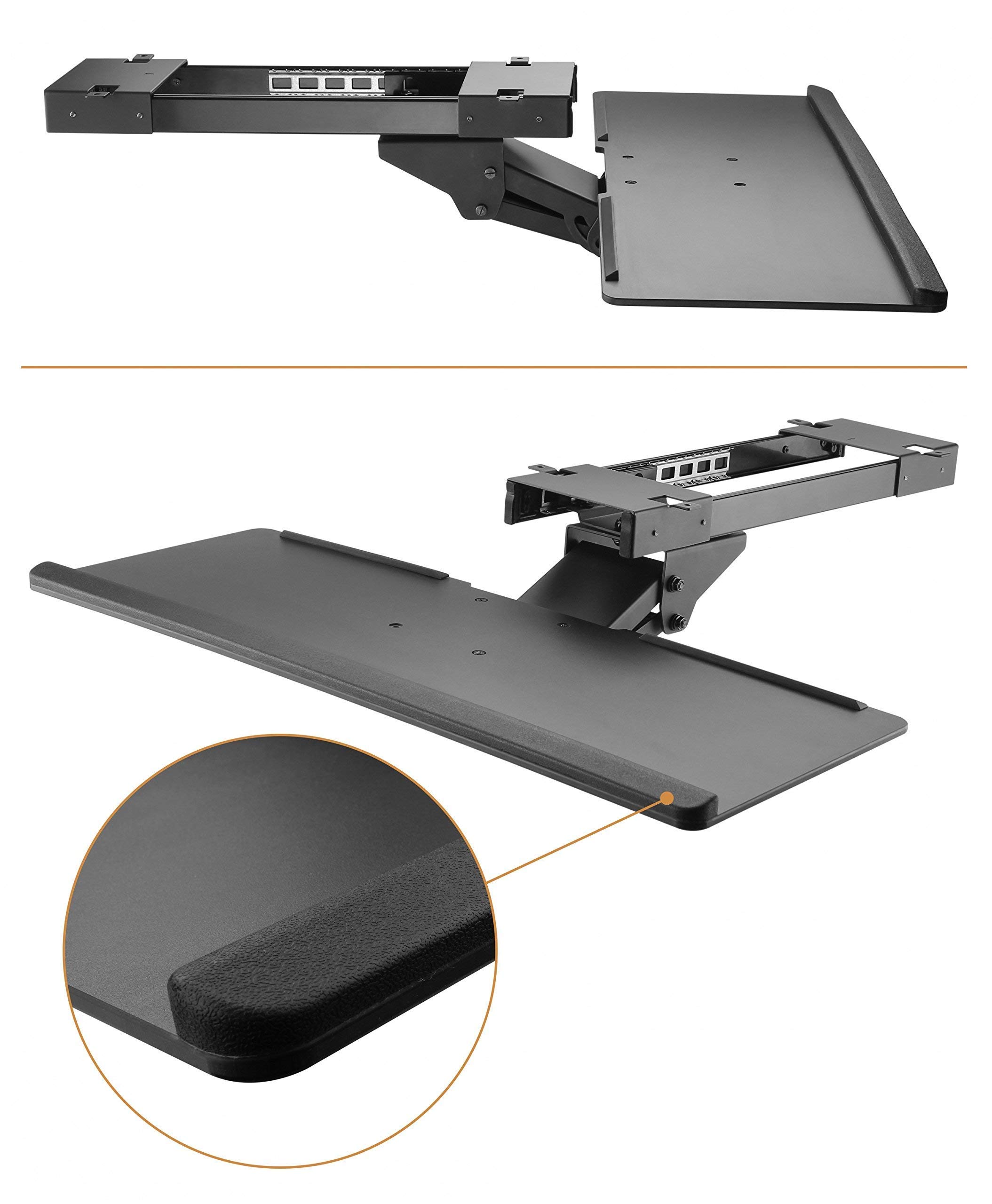 Buy RICOO CZ0200 PC Keyboard Tray Tilt Swivel Under Desk Drawer